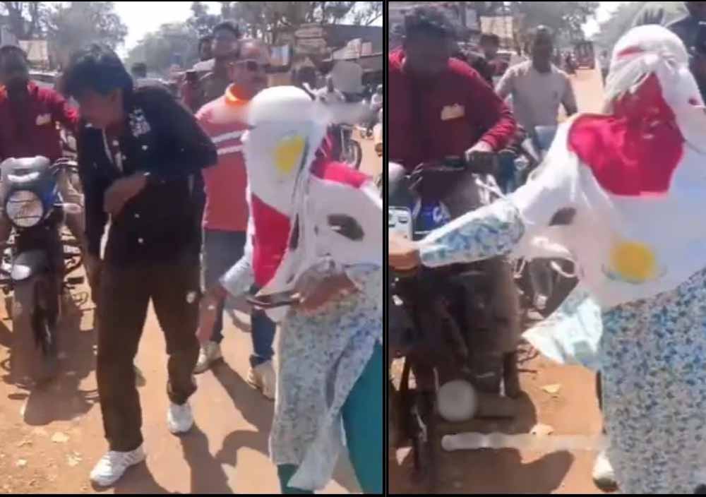 कटनी में मनचले की सरेराह चप्पलों से धुनाई, आपत्तिजनक पोस्ट पर युवती ने सिखाया सबक