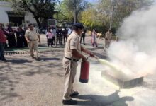 पुलिस मुख्यालय में अग्नि सुरक्षा जागरूकता एवं मॉक ड्रिल आयोजित