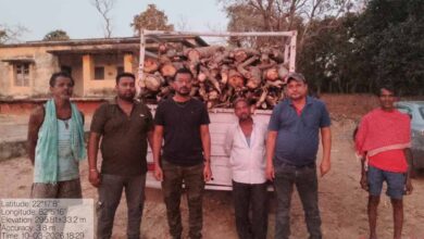 लकड़ी के अवैध परिवहन पर कार्रवाई