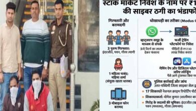 दिल्ली में स्टॉक मार्केट निवेश के नाम पर 17.1 लाख की ठगी, साइबर पुलिस ने 3 जालसाज पकड़े