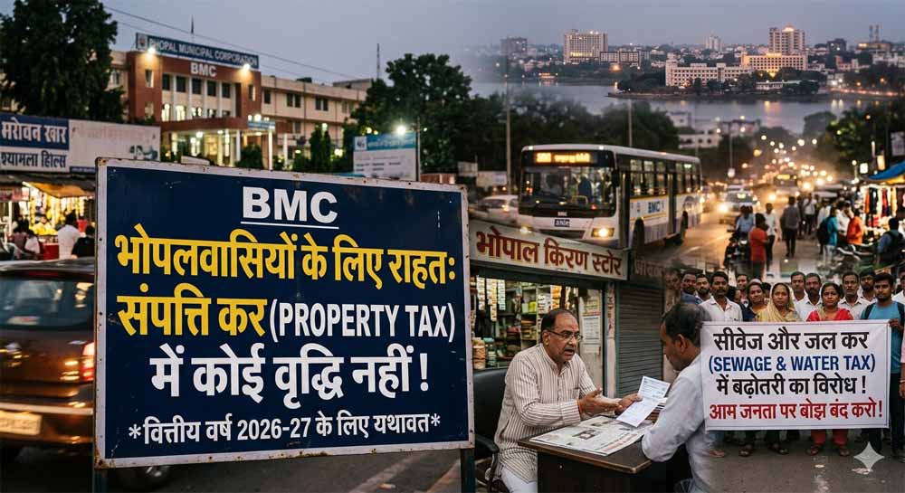 भोपाल में प्रॉपर्टी टैक्स नहीं बढ़ेगा, लेकिन सीवेज-जल कर से बढ़ सकता है खर्च