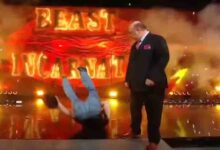 WWE रॉ में एंट्री के दौरान गिर पड़े ब्रॉक लैसनर, वीडियो वायरल