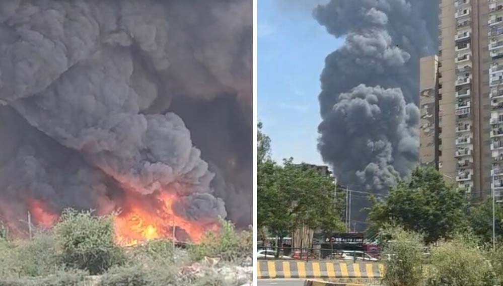 लखनऊ के बाद गाजियाबाद के इंदिरापुरम में भीषण आग, काले धुएं से आसमान भर गया लखनऊ के बाद गाजियाबाद के इंदिरापुरम में भीषण आग, काले धुएं से आसमान भर गया