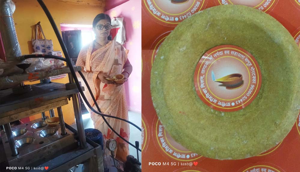 मां नर्मदा को प्रदूषण मुक्‍त रखने के संकल्‍प के साथ आटे के दीपक का शुरू किया व्‍यवसाय