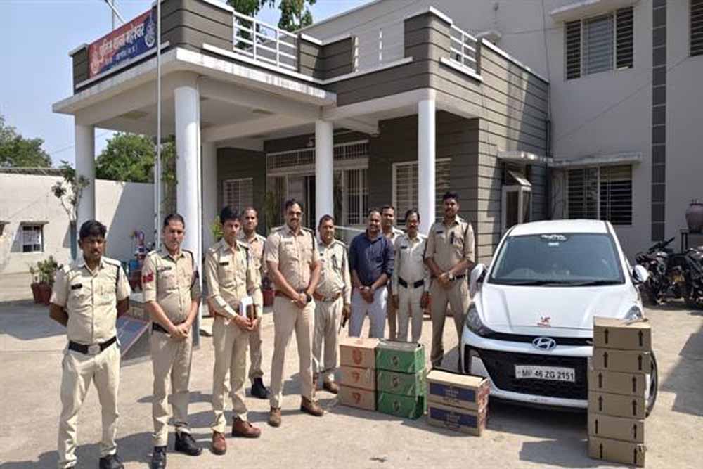 मध्यप्रदेश पुलिस की अवैध शराब तस्करों पर कार्यवाही