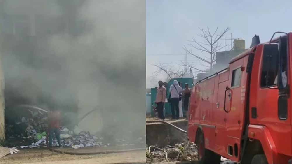 खंडवा वाणिज्यकर कार्यालय में भीषण आग, छुट्टी के दिन जले अहम दस्तावेज़