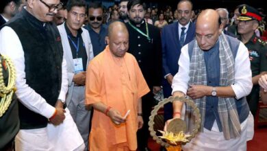 टाइम्स सम्मान-2026 में रक्षा मंत्री राजनाथ सिंह के साथ सम्मिलित हुए मुख्यमंत्री योगी आदित्यनाथ