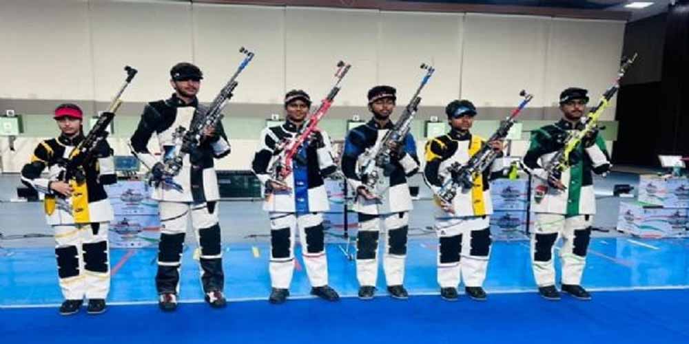 शूटिंग चैंपियनशिप 2026: 10 मीटर एयर राइफल मिक्स्ड टीम स्पर्धा में देशभर के निशानेबाजों का शानदार प्रदर्शन शूटिंग चैंपियनशिप 2026: 10 मीटर एयर राइफल मिक्स्ड टीम स्पर्धा में देशभर के निशानेबाजों का शानदार प्रदर्शन