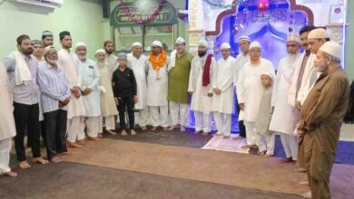 शांति नगर भिलाई में हाजियों का इस्तेकबाल किया गया