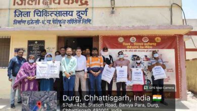 अडानी फाउंडेशन,जामुल सीमेंट वर्क्स द्वारा  दुर्ग जिले के टीबी मरीजों हेतु 100 टीबी न्यूट्रिशन किट का किया गया वितरण