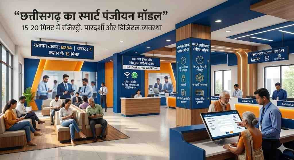 छत्तीसगढ़ का स्मार्ट पंजीयन मॉडल बना सुशासन की नई पहचान छत्तीसगढ़ का स्मार्ट पंजीयन मॉडल बना सुशासन की नई पहचान