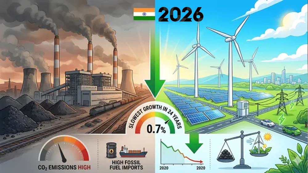 2030 से पहले थम सकता है भारत में CO2 उत्सर्जन! चौंकाने वाले संकेत, 2025 में CO2 उत्सर्जन केवल 0.7% बढ़ा