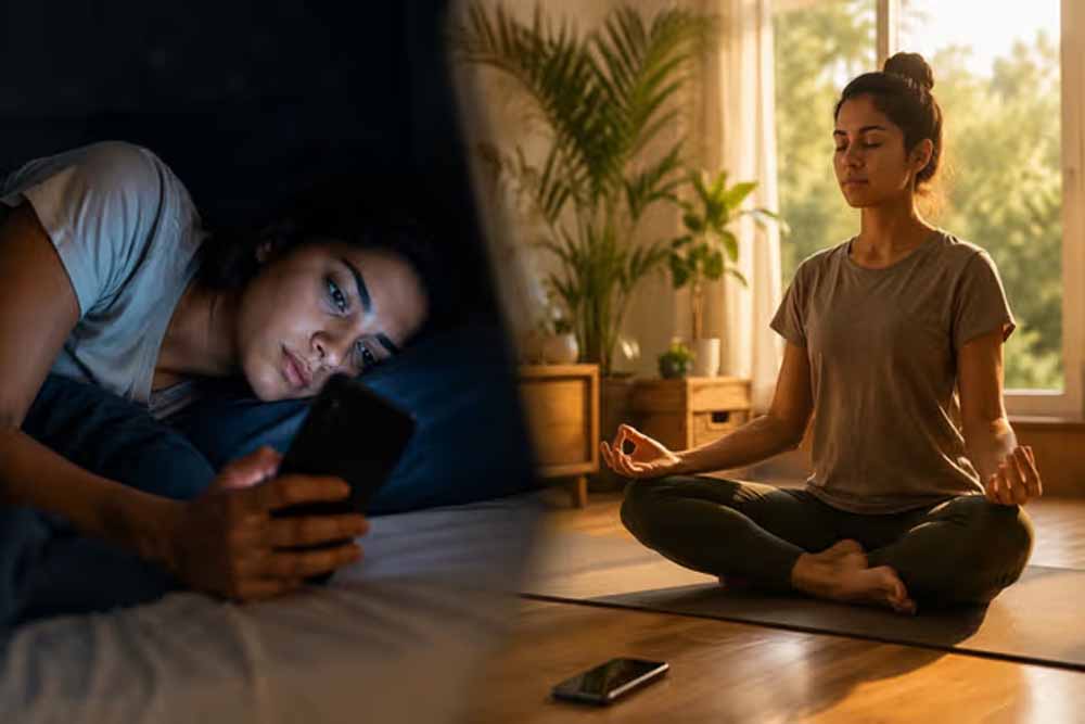 डिजिटल डिटॉक्स से घट सकता है तनाव, जानें स्मार्टफोन की लत से छुटकारा पाने के आसान तरीके डिजिटल डिटॉक्स से घट सकता है तनाव, जानें स्मार्टफोन की लत से छुटकारा पाने के आसान तरीके