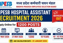 MPESB Vacancy 2026: एमपी में अस्पताल सहायक के 1200 पदों के लिए आवेदन शुरू, 10वीं पास कर सकते हैं फॉर्म