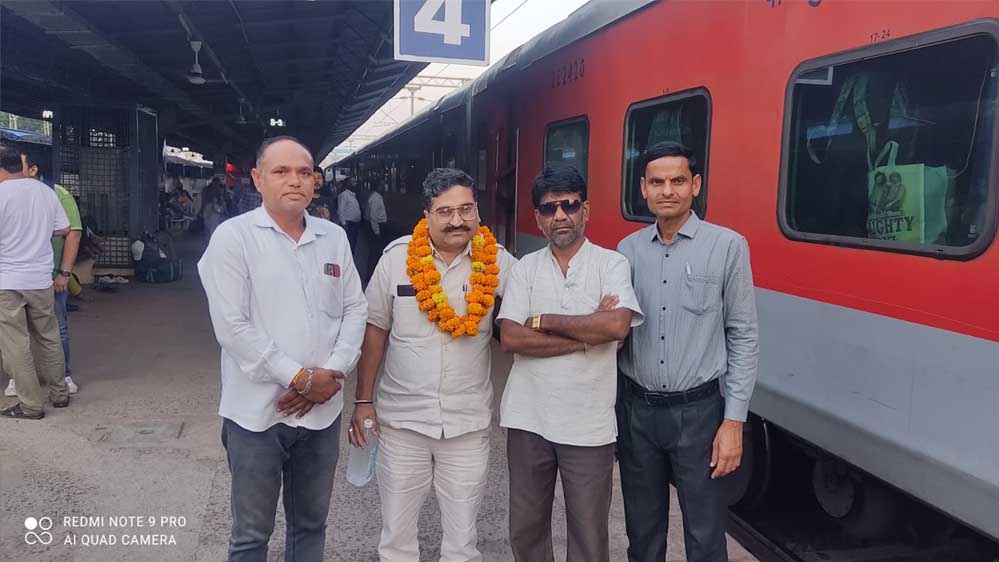 रायपुर कार्यक्रम के दौरान अनूपपुर में हुआ राष्ट्रीय अध्यक्ष का हुआ स्वागत