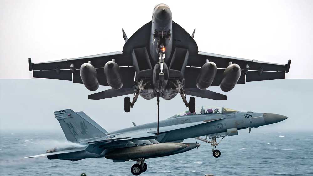 US ने पहली बार F/A-18 सुपर हॉर्नेट से किया ब्लॉकेड हमला, 3 ईरानी जहाज रोके