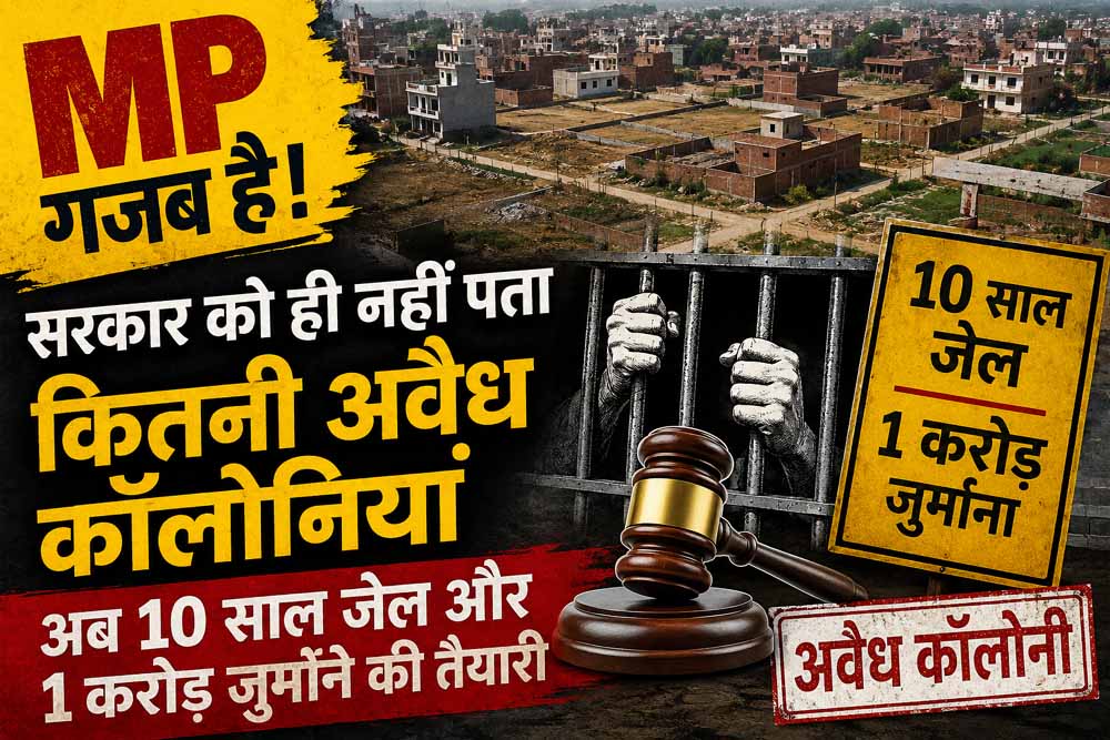 MP गजब है! सरकार को ही नहीं पता कितनी अवैध कॉलोनियां, अब 10 साल जेल और 1 करोड़ जुर्माने की तैयारी