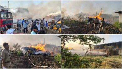 देवास में पेपर फैक्ट्री में भीषण आग, लाखों का कच्चा माल जलकर खाक