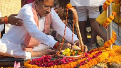 लेश्वर महादेव धाम में मुख्यमंत्री  विष्णुदेव साय ने किया जलाभिषेक: प्रदेश की सुख-समृद्धि की कामना की