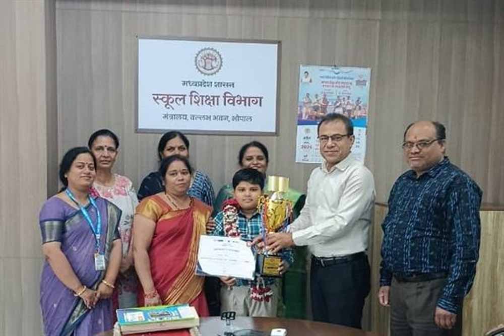 सांदीपनि विद्यालय के छात्र आराध्य ने बढ़ाया प्रदेश का मान