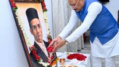 मुख्यमंत्री ने स्वातंत्र्यवीर विनायक दामोदर सावरकर की जयंती पर उन्हें किया नमन मुख्यमंत्री ने स्वातंत्र्यवीर विनायक दामोदर सावरकर की जयंती पर उन्हें किया नमन