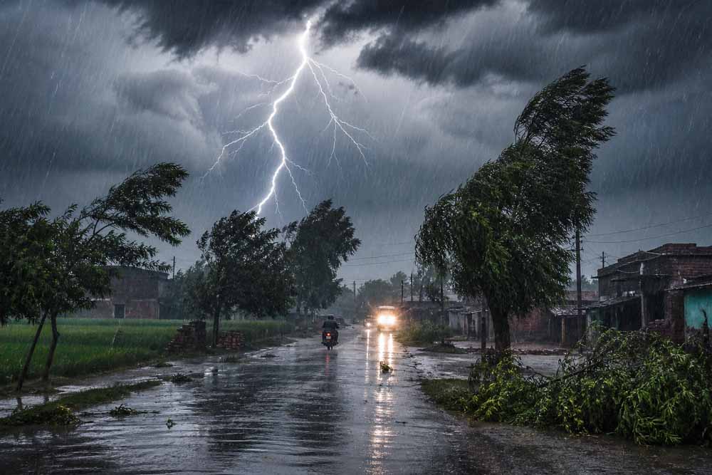 यूपी में 5 दिन तक बारिश, आंधी और बिजली गिरने की चेतावनी जारी