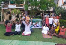 अंतरास्ट्रीय योग दिवस श्रीराम हाइट सोसाइटी में हर्षोल्लास के साथ मनाया गया