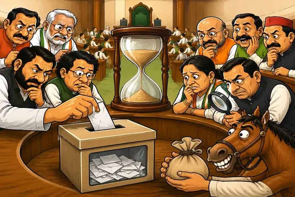 दो सीटों के लिए तीन उम्मीदवारों के बीच मुकाबला, नतीजों पर टिकी निगाहें दो सीटों के लिए तीन उम्मीदवारों के बीच मुकाबला, नतीजों पर टिकी निगाहें