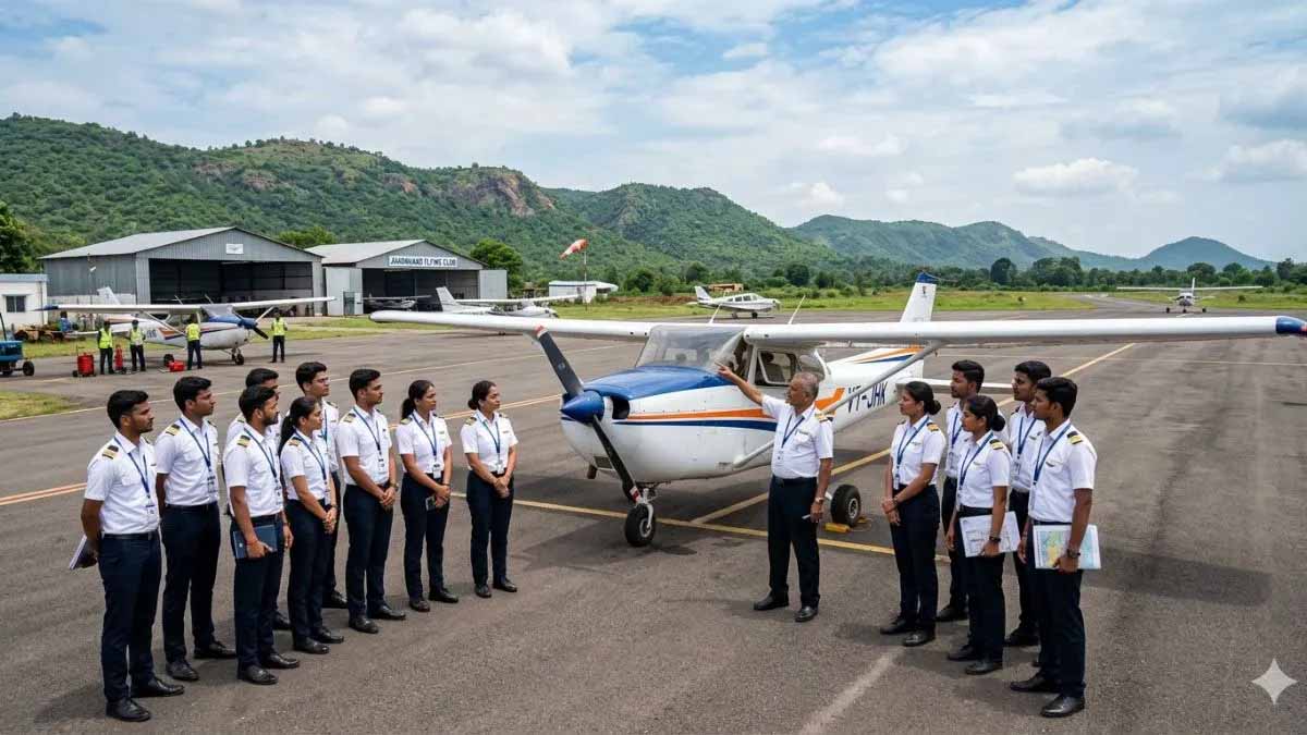 झारखंड में कमर्शियल पायलट ट्रेनिंग शुरू, 15 छात्रों का ग्राउंड प्रशिक्षण दुमका स्टेट हैंगर में झारखंड में कमर्शियल पायलट ट्रेनिंग शुरू, 15 छात्रों का ग्राउंड प्रशिक्षण दुमका स्टेट हैंगर में