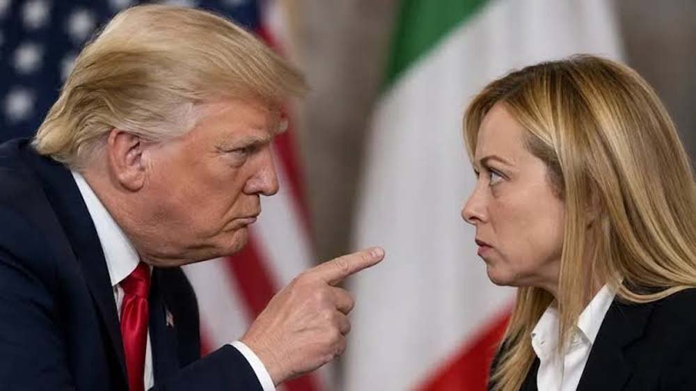 G7 समिट के बाद ट्रंप-मेलोनी विवाद गरमाया, फोटो को लेकर बयानबाज़ी तेज G7 समिट के बाद ट्रंप-मेलोनी विवाद गरमाया, फोटो को लेकर बयानबाज़ी तेज