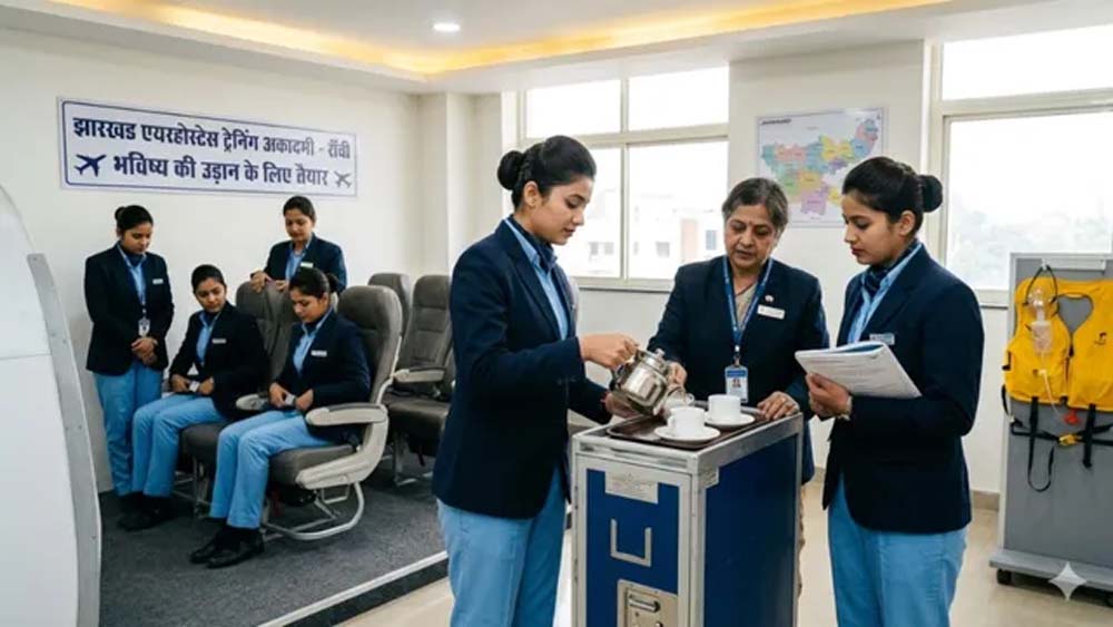 झारखंड में एयर होस्टेस और केबिन क्रू ट्रेनिंग शुरू, फ्लाइंग इंस्टिट्यूट को मिलेगी नई दिशा