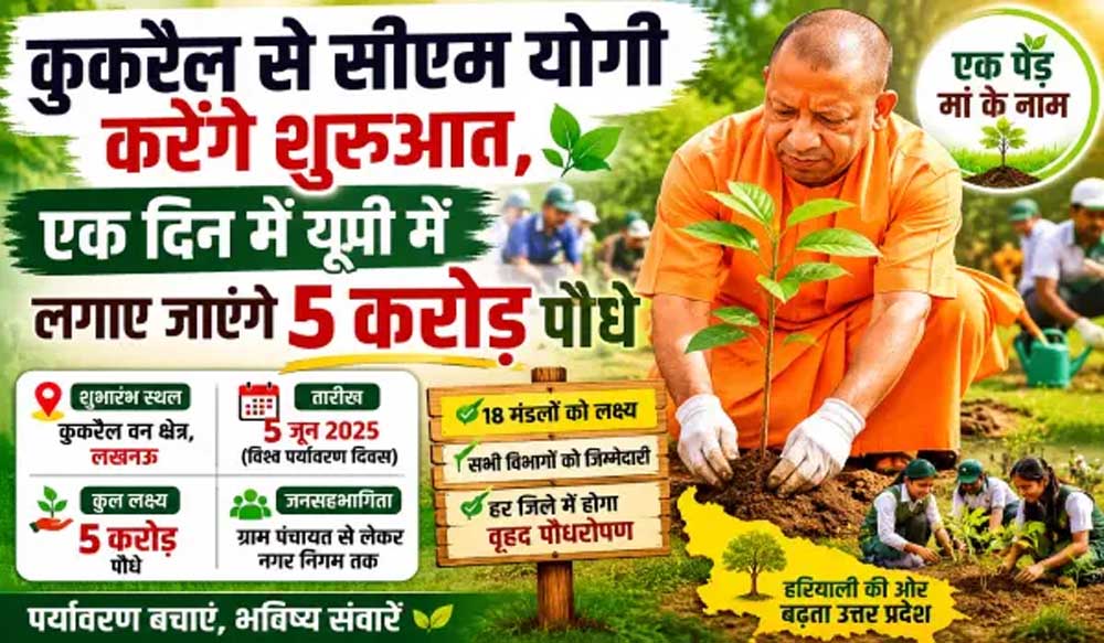 एक पेड़ मां के नामः 5 करोड़ पौधे लगाएगा यूपी