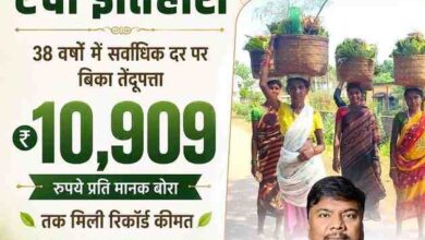 गीदम समिति ने रचा इतिहास, 38 वर्षों में सबसे अधिक कीमत पर बिका तेंदूपत्ता