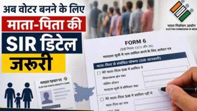 नए वोटर के लिए बदला नियम, अब फॉर्म-6 में देनी होगी माता-पिता की SIR जानकारी नए वोटर के लिए बदला नियम, अब फॉर्म-6 में देनी होगी माता-पिता की SIR जानकारी