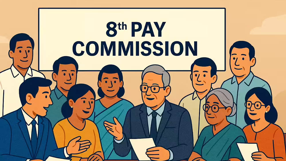 8th Pay Commission पर कोलकाता बैठक में वेतन ढांचे पर मंथन, DA-HRA समेत कई मुद्दों पर चर्चा तेज 8th Pay Commission पर कोलकाता बैठक में वेतन ढांचे पर मंथन, DA-HRA समेत कई मुद्दों पर चर्चा तेज