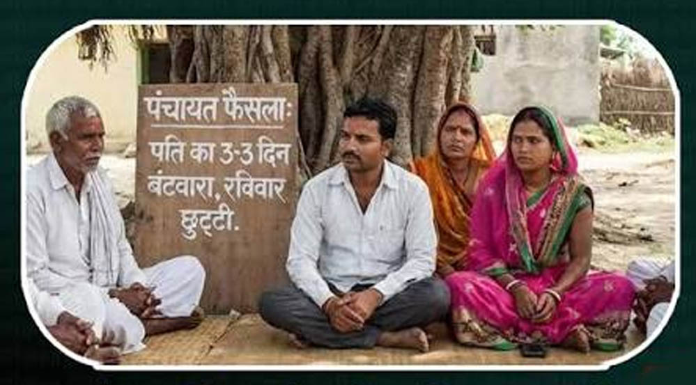 दो पत्नियां, एक पति और पंचायत का अनोखा फैसला! 7 दिन का शेड्यूल, ₹500 हफ्ता और राशन तय दो पत्नियां, एक पति और पंचायत का अनोखा फैसला! 7 दिन का शेड्यूल, ₹500 हफ्ता और राशन तय