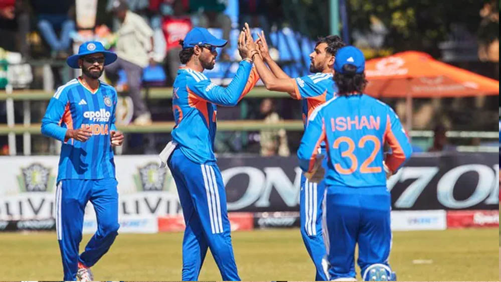 IND vs ZIM: भारत की 7 विकेट से धमाकेदार जीत, वैभव सूर्यवंशी के तूफानी अर्धशतक से सीरीज में 1-0 की बढ़त IND vs ZIM: भारत की 7 विकेट से धमाकेदार जीत, वैभव सूर्यवंशी के तूफानी अर्धशतक से सीरीज में 1-0 की बढ़त