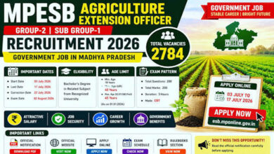 MPESB Recruitment 2026: कृषि विस्तार अधिकारी के 2784 पदों पर आवेदन शुरू, ग्रेजुएट उम्मीदवार तुरंत करें अप्लाई MPESB Recruitment 2026: कृषि विस्तार अधिकारी के 2784 पदों पर आवेदन शुरू, ग्रेजुएट उम्मीदवार तुरंत करें अप्लाई