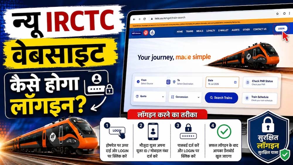IRCTC की नई वेबसाइट लॉन्च, पुराने अकाउंट से ही कर सकेंगे टिकट बुकिंग IRCTC की नई वेबसाइट लॉन्च, पुराने अकाउंट से ही कर सकेंगे टिकट बुकिंग