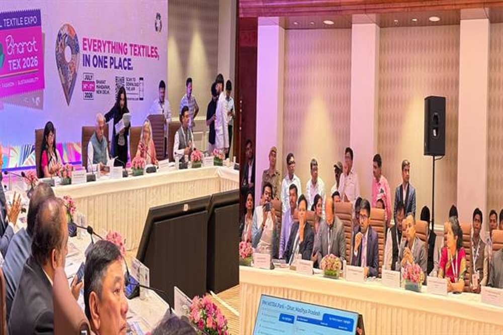 भारत टेक्स 2026 : नई दिल्ली में मध्यप्रदेश ने प्रदर्शित की टेक्सटाइल क्षेत्र की ताकत, निवेशकों के समक्ष प्रस्तुत किया पीएम मित्रा इको सिस्टम भारत टेक्स 2026 : नई दिल्ली में मध्यप्रदेश ने प्रदर्शित की टेक्सटाइल क्षेत्र की ताकत, निवेशकों के समक्ष प्रस्तुत किया पीएम मित्रा इको सिस्टम