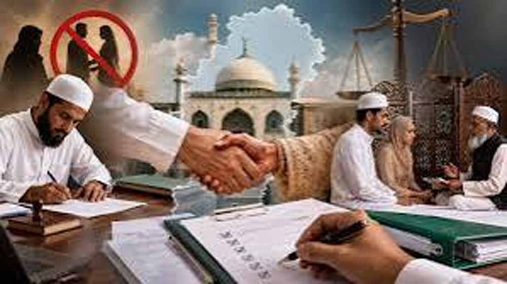 गैर-मुस्लिम महिला से निकाह पर नए नियम, वक्फ बोर्ड में रजिस्ट्रेशन अनिवार्य; उल्लंघन पर मौलाना पर कार्रवाई संभव गैर-मुस्लिम महिला से निकाह पर नए नियम, वक्फ बोर्ड में रजिस्ट्रेशन अनिवार्य; उल्लंघन पर मौलाना पर कार्रवाई संभव