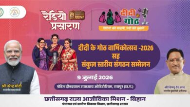 माननीय मुख्यमंत्री महोदय की गरिमामयी उपस्थिति में मनाया जाएगा “दीदी के गोठ” का वार्षिकोत्सव माननीय मुख्यमंत्री महोदय की गरिमामयी उपस्थिति में मनाया जाएगा “दीदी के गोठ” का वार्षिकोत्सव