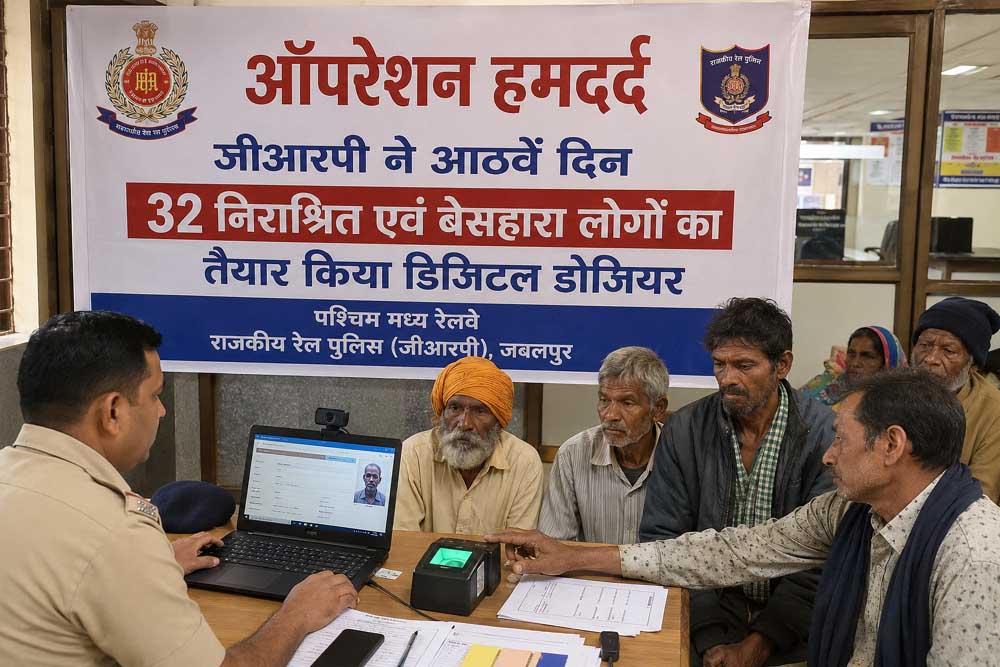 ऑपरेशन हमदर्द : जीआरपी ने आठवें दिन 32 निराश्रित एवं बेसहारा लोगों का तैयार किया डिजिटल डोजियर ऑपरेशन हमदर्द : जीआरपी ने आठवें दिन 32 निराश्रित एवं बेसहारा लोगों का तैयार किया डिजिटल डोजियर