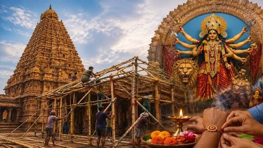 रांची में दुर्गापूजा की तैयारी तेज, इस बार बृहदेश्वर मंदिर की भव्य झलक दिखेगी रांची में दुर्गापूजा की तैयारी तेज, इस बार बृहदेश्वर मंदिर की भव्य झलक दिखेगी