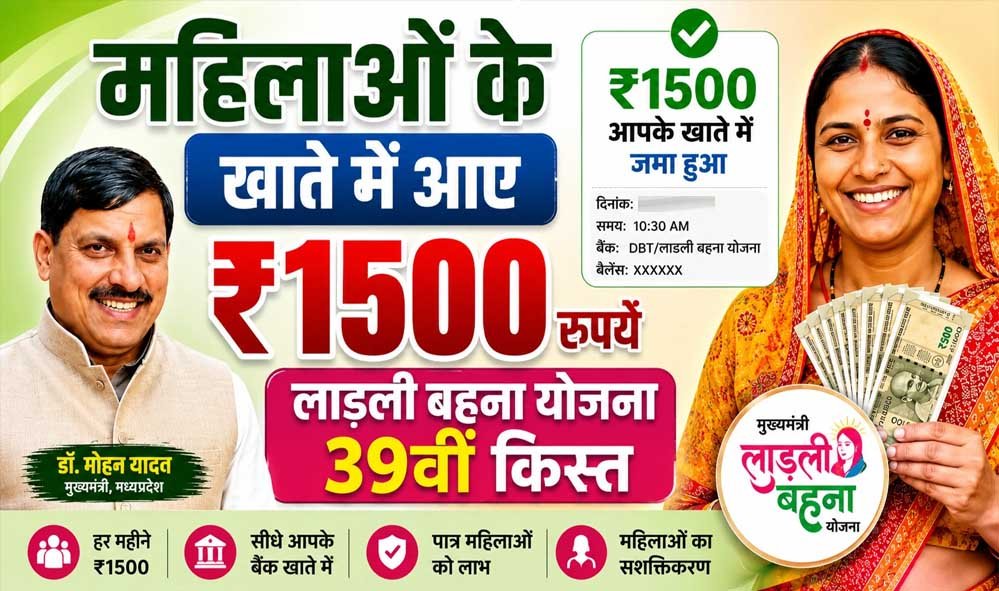 Ladli Behna Yojana: 19 अगस्त को खाते में आएंगे ₹1,750, मैहर से CM मोहन यादव जारी करेंगे 39वीं किस्त Ladli Behna Yojana: 19 अगस्त को खाते में आएंगे ₹1,750, मैहर से CM मोहन यादव जारी करेंगे 39वीं किस्त