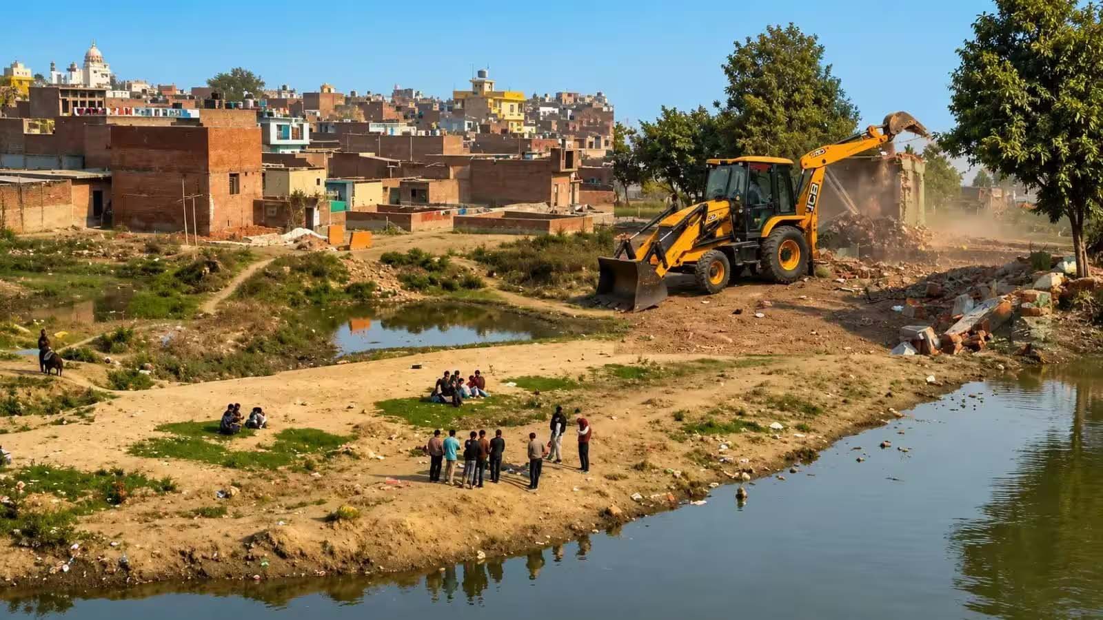 यमुना डूब क्षेत्र में अवैध निर्माण पर सख्त कार्रवाई, डीडीए ने हटाए कब्जे