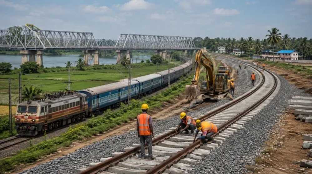 MP Rail Project: भोपाल-इंदौर-जबलपुर की रफ्तार बढ़ेगी, 205 KM नई रेल लाइन से 4 राज्यों को मिलेगी हाईस्पीड कनेक्टिविटी MP Rail Project: भोपाल-इंदौर-जबलपुर की रफ्तार बढ़ेगी, 205 KM नई रेल लाइन से 4 राज्यों को मिलेगी हाईस्पीड कनेक्टिविटी