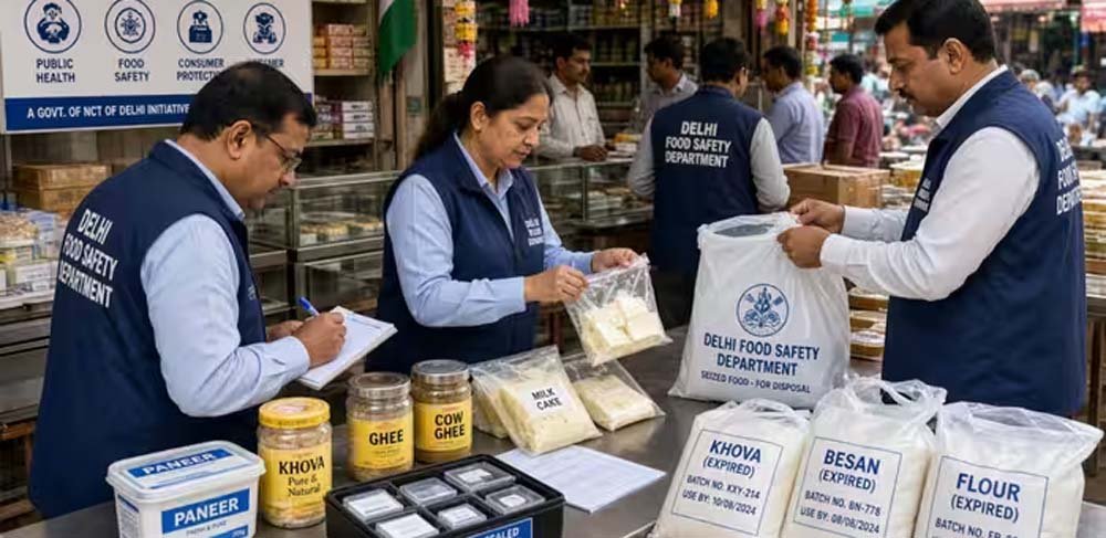 रक्षाबंधन से पहले दिल्ली में मिलावटखोरों पर शिकंजा, 131 किलो एक्सपायर्ड खाद्य सामग्री नष्ट रक्षाबंधन से पहले दिल्ली में मिलावटखोरों पर शिकंजा, 131 किलो एक्सपायर्ड खाद्य सामग्री नष्ट