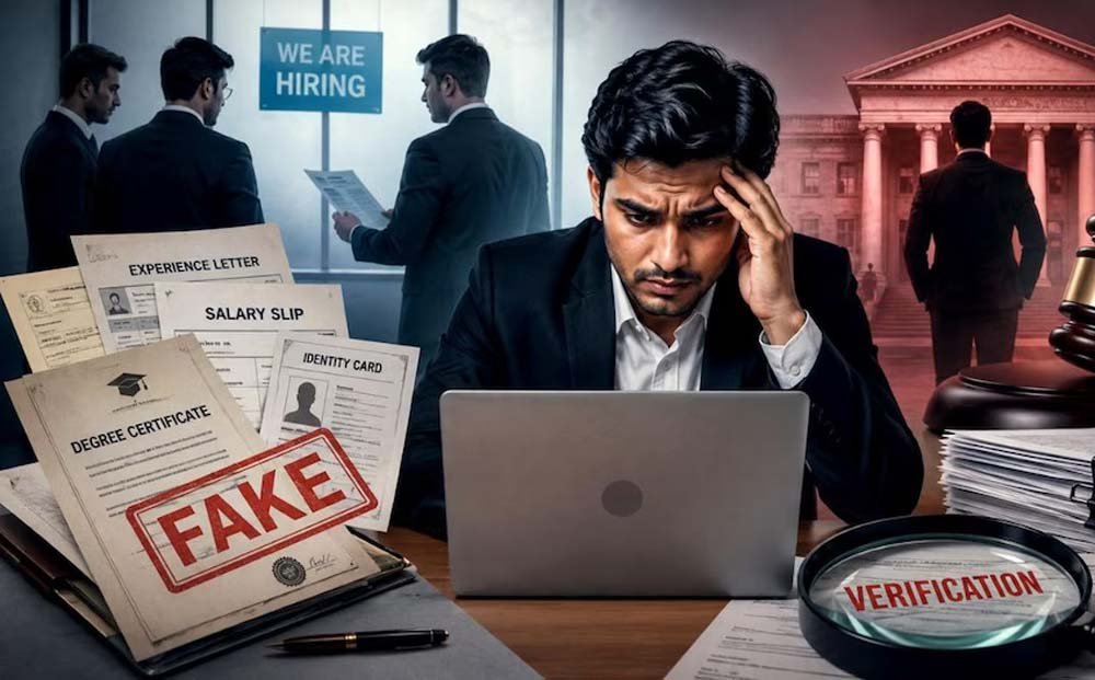 फर्जी डॉक्यूमेंट से नौकरी पाना पड़ेगा भारी, कंपनी कर सकती है बड़ी कार्रवाई फर्जी डॉक्यूमेंट से नौकरी पाना पड़ेगा भारी, कंपनी कर सकती है बड़ी कार्रवाई