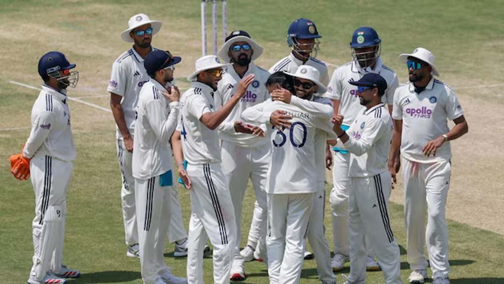 गॉल टेस्ट में भारत की बड़ी जीत, मानव सुथार ने 10 विकेट लेकर मचाया कहर गॉल टेस्ट में भारत की बड़ी जीत, मानव सुथार ने 10 विकेट लेकर मचाया कहर
